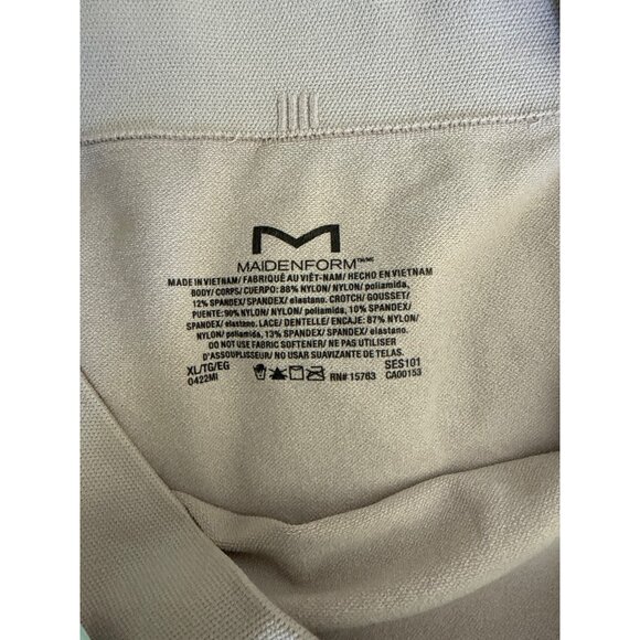 Maidenform size XL Nude Lace High-Waist Briefs Firm Control - Picture 4 of 4